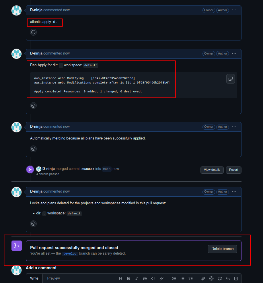 Terraform apply