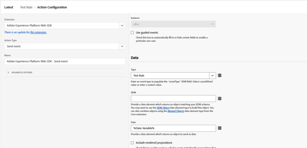 Data Object - Send Event